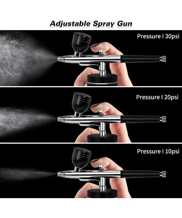 Titoe Cordless Airbrush Kit with Compressor - Portable Air Brush Gun Set for Model, Nail, Tattoo, Cake Decorating in Gray with Power Display - Buy Online on GoSupps.com