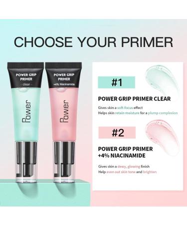 Power Grip Primer Power Grip Foundation Gel-Based Powder Clear Grip Primer Power Face Primer Hydrating Gripping Primer Hydrating Face Primer Makeup Pore Minimiser Primer for Long-Lasting Makeup (Pink) - Buy Online on GoSupps.com