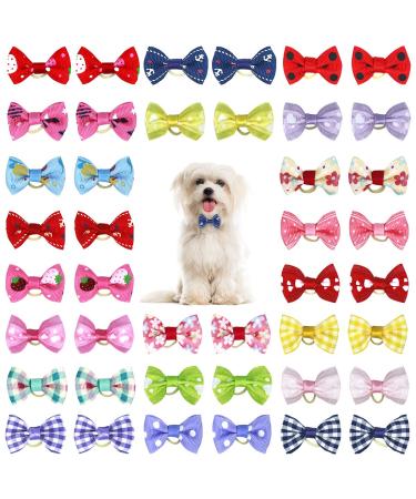 Netspower dogs hair accessories loop headdress 50pcs hairpin pets dog hair arches accessories pet butterfly hair clip with rubber bands - Buy Online on GoSupps.com