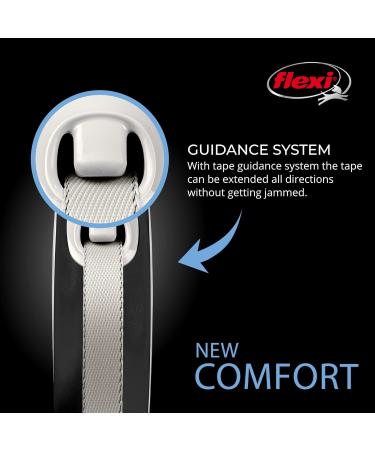 Flexi New Comfort Dog Leash - Ergonomic Durable 16 ft for Dogs up to 60 kg - Black/Gray Size L - Shop Internationally! - Buy Online on GoSupps.com