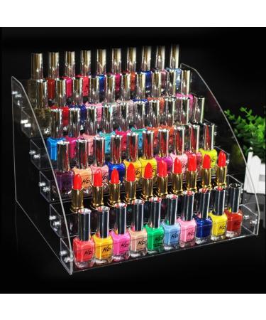 Nail Polish Organizer | Clear Acrylic Nail Polish Stand | 6-Layer Makeup Display Rack - Durable & Stylish - Buy Online on GoSupps.com