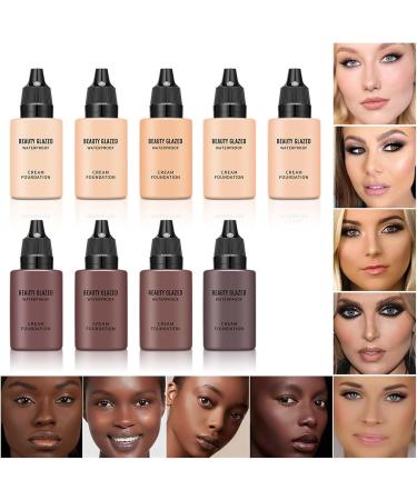 Beauty Black Matte Long Lasting Liquid Foundation Dark Concealer High Coverage Liquid Foundation (Size : 102) - Buy Online on GoSupps.com