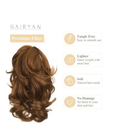 Shop Gairyan 30cm Light Auburn Claw Clip Ponytail Extensions - Long Curly Synthetic Hair for Women - Buy Online on GoSupps.com