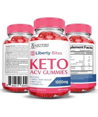(3 Pack) Liberty Bites Keto ACV Gummies Advanced Formula 1000MG Libertybites Keto Gummies Apple Cider Vinegar Formulated with Pomegranate Beet Juice Powder B12 Vegan Non GMO 180 Gummys 60 Count (Pack of 3) - Buy Online on GoSupps.com