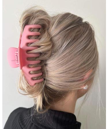 TODEROY 4PCS Large Hair Claw Clips Set - Non-slip Matte Banana Clips for Woman - Strong Hold Hair Clamps in pink, purple, navy blue, black - Buy Online on GoSupps.com