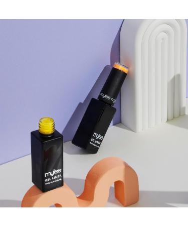 Mylee Liner Gel Nail Polish 7ml Tangerine Sorbet with Built-In Nail Art Brush | UV/LED Soak-Off Manicure Pedicure for Salon & Home Use | Long Lasting & Easy to Apply - MGL0128 - Buy Online on GoSupps.com