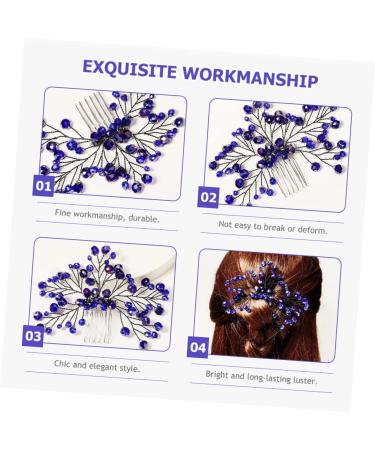 DOITOOL Bridal Wedding Comb Bride Hair Comb Kids Comb Decorative Hair Combs Diamond Hair Accessories Tiara Bridal Headpieces Banquet Dress Branches and Leaves Copper Wire - Buy Online on GoSupps.com