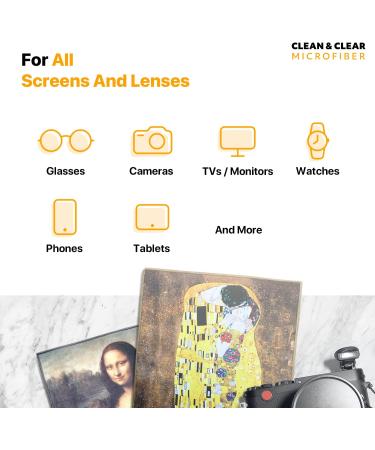 Premium Classic Art Microfiber Cloth - 6 Pack for Camera Lens Glasses & Screens | Ultra Soft Cleaning Cloths - Buy Online on GoSupps.com