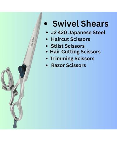 Suvorna Professional Hairdressing Scissors 6.25 inch With Double Swivel Thumb Ring Hair Scissors Japanese Scissors For Hair Cutting Razor Sharp Barber Scissors Blades Adjustable Hairdresser Scissors - Buy Online on GoSupps.com