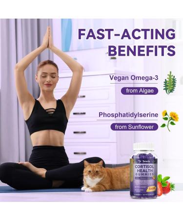 Cortisol Supplements for Women & Men 20-in-1 Cortisol Gummies with Ashwagandha Rhodiola Rosea Magnesium Phosphatidylserine Calm Focus Mood Support Healthy Cortisol Levels 30 Day Supply - Buy Online on GoSupps.com