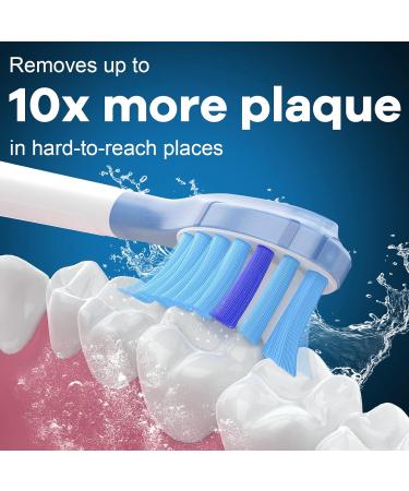 Toptheway Replacement Toothbrush Heads for Philips Sonicare C-3 & ProtectiveClean 4100/5100/6100 - 10 Pack White - Compatible G3 W3 C2 G2 - Buy Online on GoSupps.com