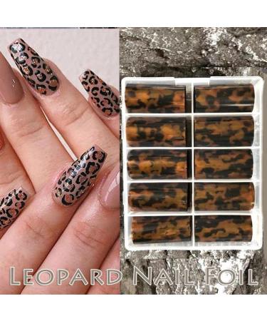 DIY Manicure Transfer Paper Winter Autumn Tortoiseshell Amber Nail Foil Leopard Stickers(13) Style13 - Buy Online on GoSupps.com