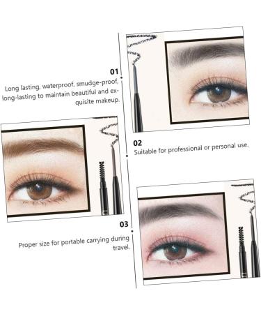Mipcase Eyebrow Liner 6pcs 2 1 Eyebrow Makeup Tools Lock Cylinder To Rotate Aluminum Brown Eyebrow Pencils - Buy Online on GoSupps.com