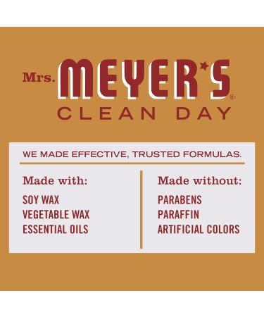 Mrs. Meyer's Clean Day Apple Cider Soy Aromatherapy Candle - 35 Hour Burn Time Essential Oils Eco-Friendly 7.2 oz - Buy Online on GoSupps.com