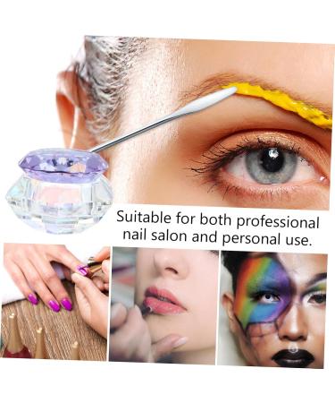 Beavorty nail art crystal cup cosmetics glass jars nail polish glass cup crystal glass cup nail art glass jar lipstick glass jar cream glass jar manicure purple big diamond 6.5x8cm Purple - Buy Online on GoSupps.com