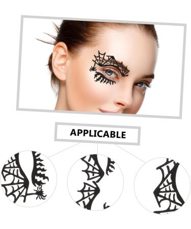 ABOOFAN 6 Pairs Eye Shadow Stickers False Eyelashes Halloween Eyelashes Fluffy Eyeslash Christmas Eye Lashes 3d Fake Eyelashes Black Decor Eyeshadow Stickers Paper Eyeliner Spider Child - Buy Online on GoSupps.com