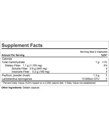 ANDREW LESSMAN Fibermucil 1000 Capsules - Psyllium Husk Powder for Digestive Health & Regularity - Buy Online on GoSupps.com