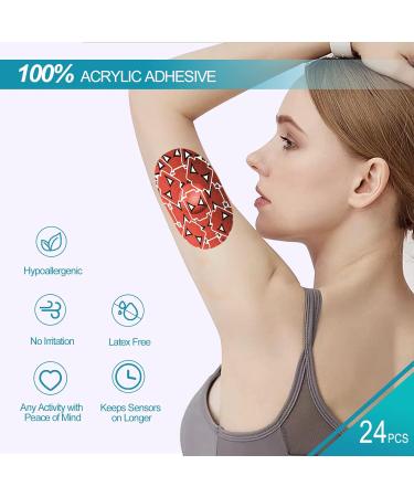 24 Pack Oval Adhesive Patches for Abbott Freestyle Libre & Medtronic Guardian Sensor - Waterproof & Sweatproof CGM Protection Cover for 10-14 Days - Buy Online on GoSupps.com