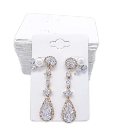 The Display Guys Various Hanging Earring Display Cards Jewelry Display Pack of 100 pcs (2x3 Inch White) 2x3 Inch White