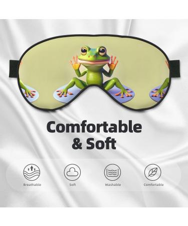 Funny Frog Yoga Eye Mask | Soft Adjustable Sleep Mask for Men & Women | Comfortable Nighttime Sleep Aid - Buy Online on GoSupps.com