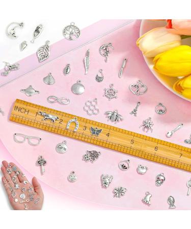 400 Pcs Wholesale Silver Charms for Jewelry Making - Tiny Assorted Tibetan Metal Pendants for DIY Bracelets and Necklaces - Buy Online on GoSupps.com