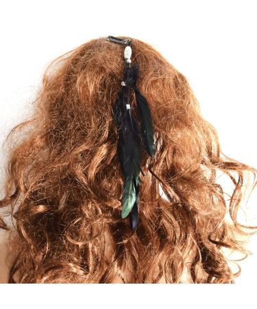 Boho Feather Hair Clip: Handmade Beaded Headdress for Women - Buy Online on GoSupps.com
