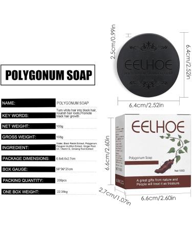  Teksome Black Hair Soap Bar | 100g Shampoo with He Shou Wu Extract - Polygonum Shampoo Bar Soap for Hair Repair Teksome Darkening Shampoo Bar - Buy Online on GoSupps.com