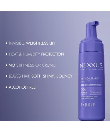 Nexxus Hy-Volume Weightless Lift Cloud Foam Treatment for Flat & Limp Hair 48 Hours Volume ProteinFusion with Collagen & Hyaluronic Acid 5.5 fl oz - Buy Online on GoSupps.com