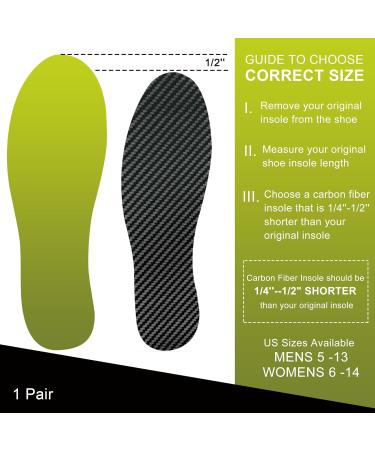 Carbon Fiber Insoles for Hallux Rigidus & Turf Toe | Rigid Sole Inserts for Sports Hiking & Arthritis - Size 8.5-9 Women 7.5-8 Men - Buy Online on GoSupps.com