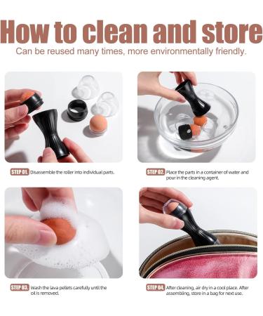 JPNK Oil Absorbing Volcanic Roller 2PCS - Portable Reusable Face Roller for Oil Control - Natural Stone Facial Tool for Skin Massage at Home or Travel - Buy Online on GoSupps.com