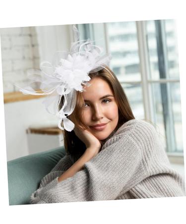 OFFSCH 1pc Hat Barrette Bride Hair Clip Womens Headbands Party Veil Headband Bride Headband Women Fascinator Hat Creative Hairpins Women's White Wedding Artificial Top Hat One Size White - Buy Online on GoSupps.com