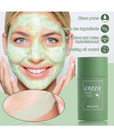 Green tea stick Natural Purifying Clay Masque Blackhead Remover with Green Tea Extract Skin Face Moisturizer for all skin types facial care products Qihuyi - Buy Online on GoSupps.com