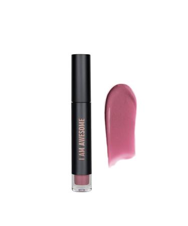 RealHer Lip Gloss - I Am Awesome - Deep Nude/Mauve - Hydrating  Lightweight  High Shine Without Stickiness - Provides Plumper  Fuller Lips