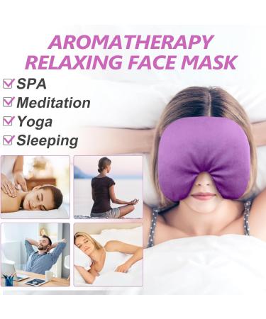 RelaxCoo Sinus Mask - Warm Cold Compress Eye Mask for Dry Eyes, Migraines & Headaches - Microwavable Face Heating Pad - Purple - Buy Online on GoSupps.com