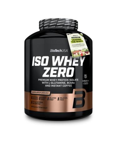 BioTechUSA Iso Whey Zero | Premium Whey Protein Isolate | Grass-Fed | Enzyme-Free | Sugar- and Gluten-free 1816 g Caff Latte