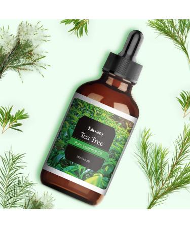 SALKING Tea Tree Essential Oil 120ml - 100% Pure Natural Therapeutic Grade Aromatherapy Oil for Skin Care & Diffusers - Anti-Bug Bites - Gift for Women - Buy Online on GoSupps.com