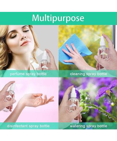 4x 60ml Clear Empty Spray Bottles - Fine Mist Mini Travel Bottles Set - Refillable Containers - Buy Online on GoSupps.com