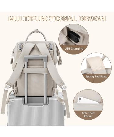 Shop A2 Beige Waterproof Baby Diaper Backpack - Multifunctional Casual Bag for Moms & Dads - Buy Online on GoSupps.com