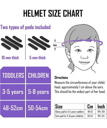 Kids Bike Helmet | Adjustable Toddler to Youth Size | Ages 3-8 | Breathable & Durable | Purple Unicorn Design - Buy Online on GoSupps.com
