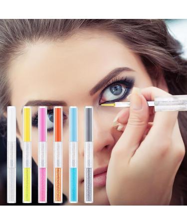 Colorful Eyeliner 6-Colors Dual Ended Colorful Eyeliner Set Colorful Neon Eye Liners for Women Waterproof Long Lasting Rainbow Eyeliner Pencil Quick Dry Eyes Makeup Kit Frifer - Buy Online on GoSupps.com