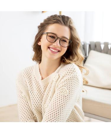 FONHCOO Blue Light Filter Glasses for Women | TR90 Anti-Fatigue Gaming Glasses - Lightweight Emerald Green - Buy Online on GoSupps.com