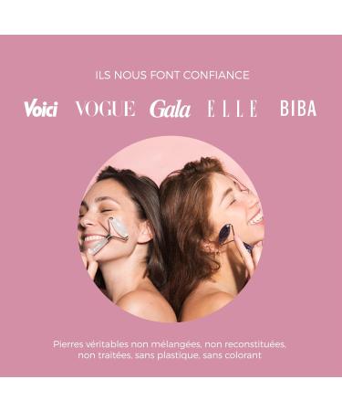 ROLL ON JADE - Anti-Aging Face Massager Roller Raw Rose Quartz 100% Natural - Natural Lifting soothes dry skin drains stimulates smoothes the skin - Buy Online on GoSupps.com