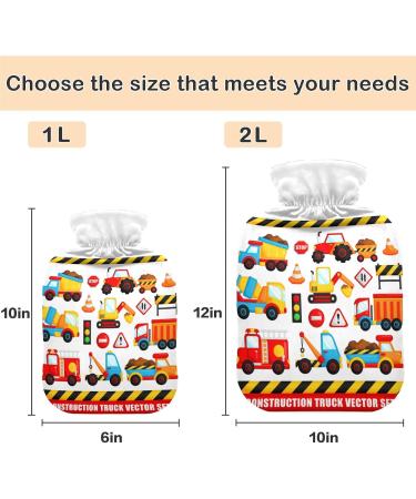 Buy Naanle Construction Truck Heat Bottle - 1L Transparent Hot Water Bottle for Pain Relief & Bed Warmer | International Shipping - Buy Online on GoSupps.com