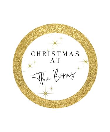 7.5" Edible personalised Christmas Round Cake Topper Wafer/Icing - UNCUT - 7 (wafer card)