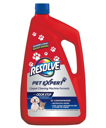 Resolve Pet Steam Carpet Cleaner Solution Shampoo, 96oz, 2X Concentrate, Safe for Bissell, Hoover & Rug Doctor