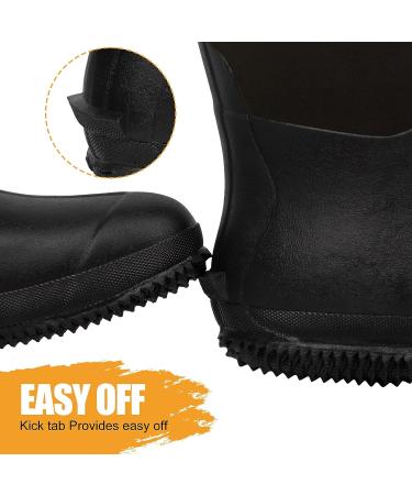 Hunthor Men's Rubber Boots with Steel Shank - 6mm Neoprene Insulated, Waterproof Work Boots for Hunting, Gardening, Farming, Fishing - Size 9 - Buy Online on GoSupps.com
