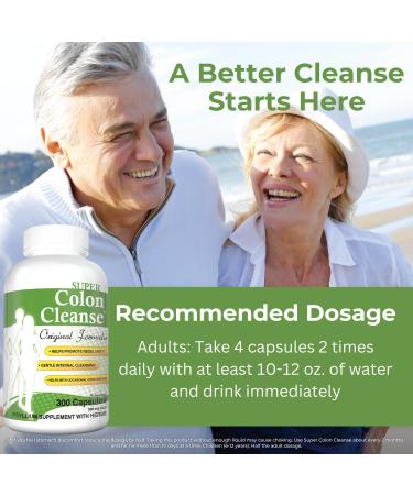 Health Plus Super Colon Cleanse - 300 Capsules for Digestive Support & Constipation Relief | Psyllium Husk & Senna Leaf - 6 Cleanses - Buy Internationally - Buy Online on GoSupps.com