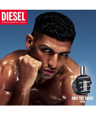 Diesel Only The Brave Tattoo Eau de Toilette for Men Woody Scent With Notes of Citrus Sage Pepper & Tobacco 4.2 Fl. Oz. - Buy Online on GoSupps.com