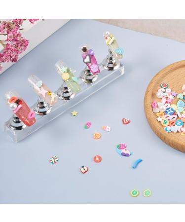 Handmade Polymer Clay Cabochons - 70G Box of 10 Styles for DIY Nail Art & Craft Accessories - Buy Online on GoSupps.com