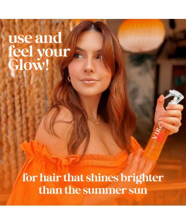 Brazilian Leave In Hair Conditioner - Anti-Frizz UV Heat Protection Vegan Treatment for All Hair Types - Peach Glow 6.76 fl oz - Buy Online on GoSupps.com